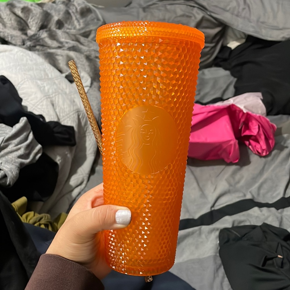 Orange Studded Starbucks Tumbler / Taiwan Exclusive